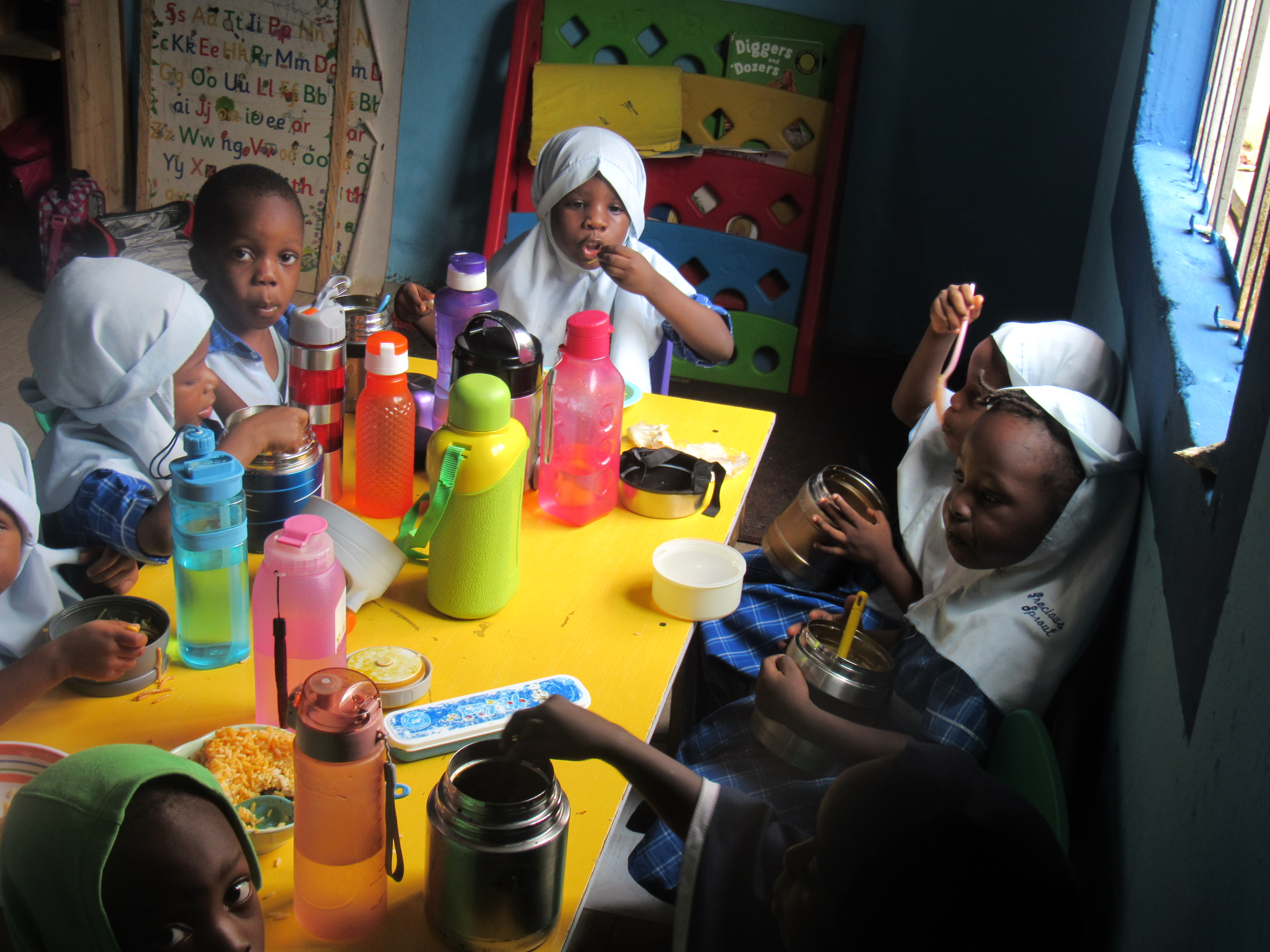 Nursery students in a play-and-learn session